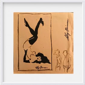 LeRoy Neiman, Playboy Femlin Models for On Lookers, Original Signed Watercolor Drawing