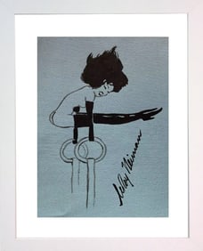 LeRoy Neiman, Playboy Femlin The Gymnast, Original Signed Watercolor Drawing