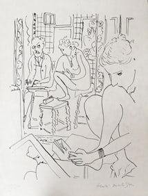 Henri Matisse, 'The Painter And The Model -1960' Lithograph On Japon Paper