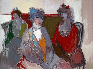 Itzchak Tarkay 'The Aristocrats' Lithograph, Signed And Numbered Ap