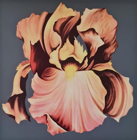 Lowell Nesbitt Iris (Floral) H/S Numbered Screenprint Art