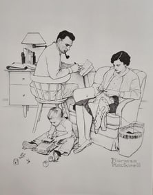 Norman Rockwell, Paying Family Bills - 1961
