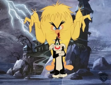 Warner Bros, Sylvester Cat & Monsterized Tweety Bird, Limited Edition Sericel