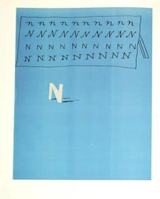 David Hockney - Letter N - Framed Lithograph