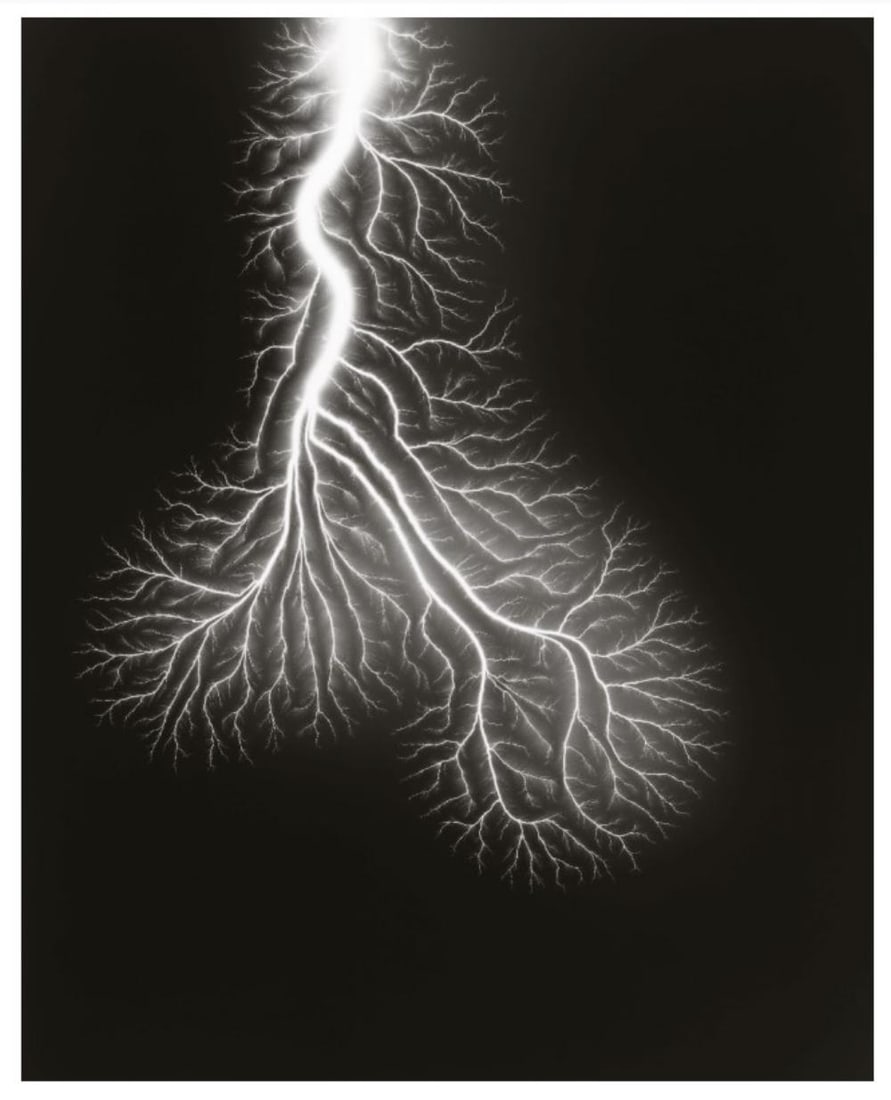 Hiroshi Sugimoto, Lightning Fields-240, 2009: Description Photographer: Hiroshi Sugimoto is a contemporary Japanese photographer whose esoteric practice explores memory and time. Using the intrinsic quality of long exposure photography, the artis
