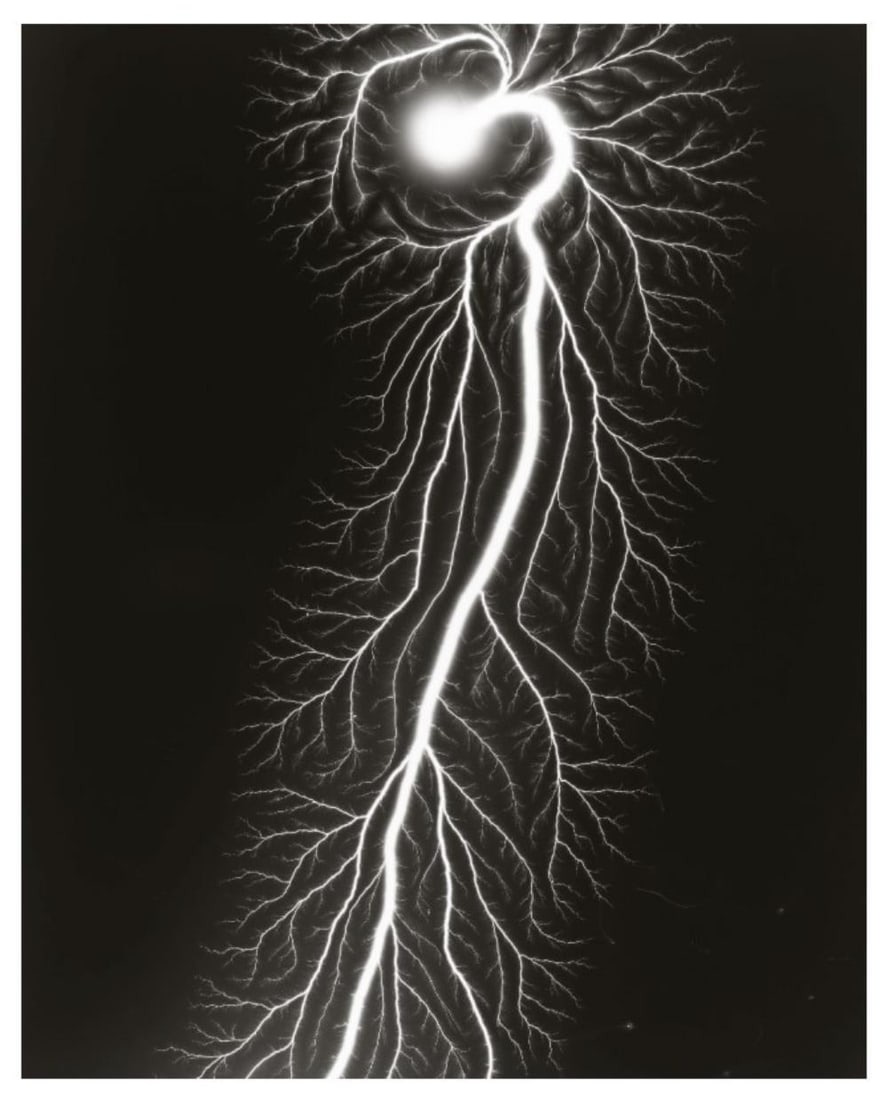 Hiroshi Sugimoto, Lightning Fields-219, 2009: Description Photographer: Hiroshi Sugimoto is a contemporary Japanese photographer whose esoteric practice explores memory and time. Using the intrinsic quality of long exposure photography, the artis
