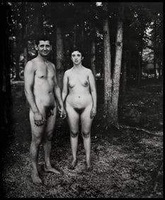 Diane Arbus, A husband and wife in the woods at a nudist camp, N.J., 1963
