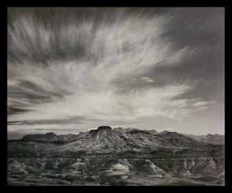 Ansel Adams, Burro Mesa and the Chisos Mountains, Big Bend National Park, Texas 1947