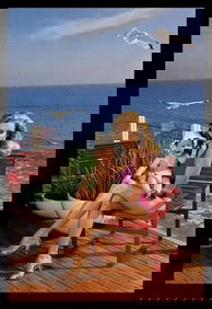 Helmut Newton, Daryl Hannah with unidentified baby, Los Angeles, 1984