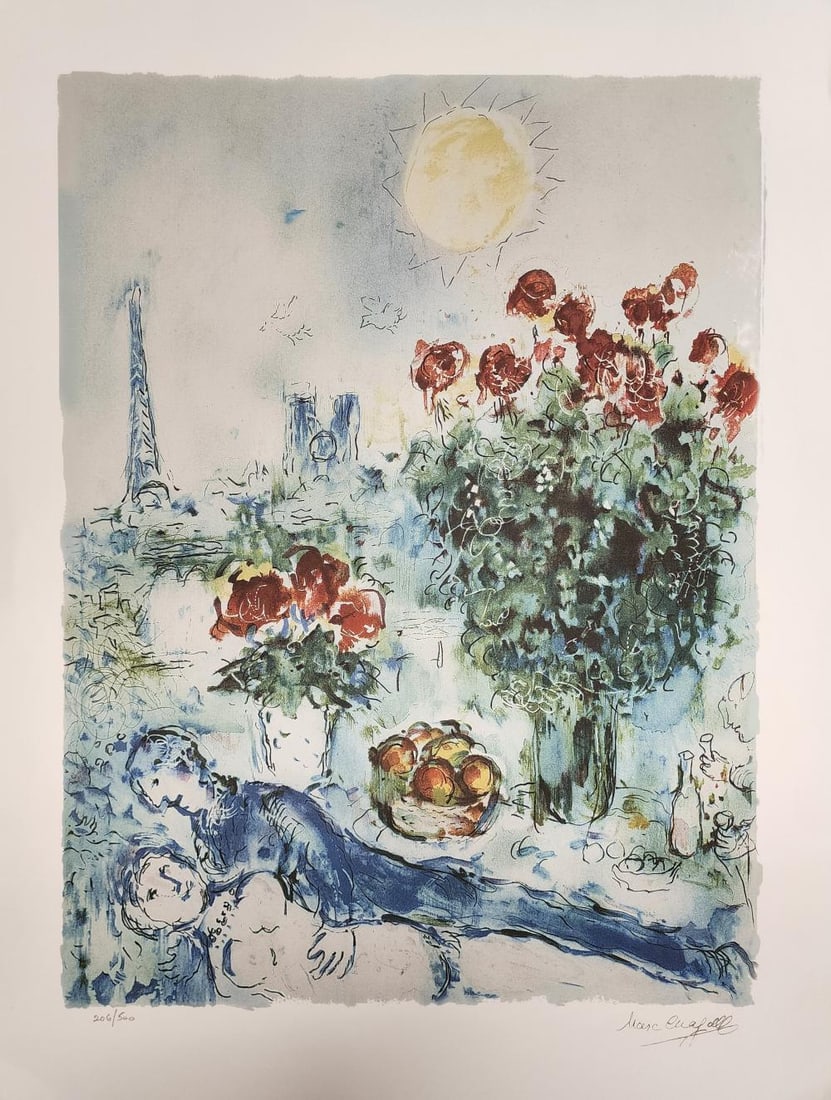 Marc Chagall, 'Notre Dame Et La Eiffel', Facsimile (1 of 1)
