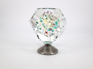 Jon Kuhn, 'Wings of Heat', 12-Sided Dodecagon Glass Sculpture on rotating base, 2023