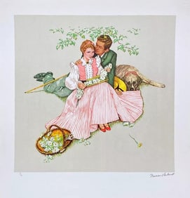 Norman Rockwell, 'Flowers in Tender Bloom', signed & numbered lithograph, 1977