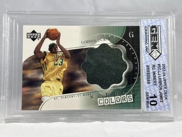 LeBron James Rookie Jersey Card Prospects School Colors Gem Mint 10 Low Pop