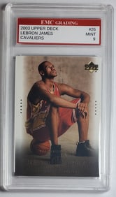 Lebron James Upper Deck Rookie Card Gem Mint 9