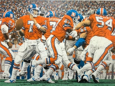 John Elway, 'Broncos: Mile High Broncos', Signed Limited Edition Serigraph