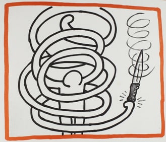 Keith Haring, "Against All Odds" 1990, Silkscreen, Edition Of 500
