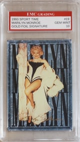 Mariyln Monroe, Gold Foil Signature Card, GEM Mint 10, 1993