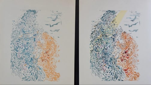 Salvador Dali, Divine Comedy Heaven Canto 14 Decomp (2 Pieces)