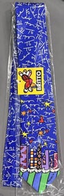 Romero Britto, Limited Edition City Skyline - Plate Signed Silk Tie