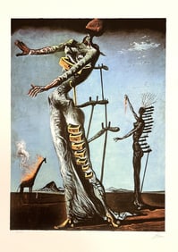 Salvador Dali, (After), Burning Giraffe, Lithograph