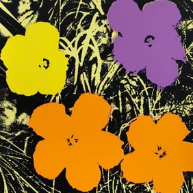 Andy Warhol Original Screenprint, Sunday B Morning Flowers 11.67
