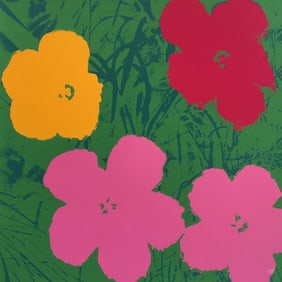 Andy Warhol Original Screenprint, Sunday B Morning Flowers 11.68
