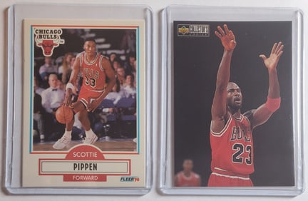 Michael Jordan And Scottie Pippen 2 Card Set