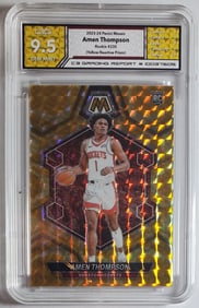 Amen Thompson Rookie Card Yellow Reactive Prizm