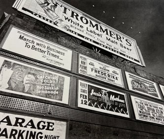 Berenice Abbott, Advertisements, East Houston Street And Second Avenue, 1930s