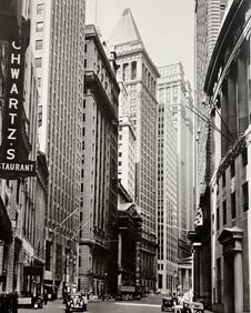 Berenice Abbott, Broad Street, Looking Toward Wall Street, 1930s