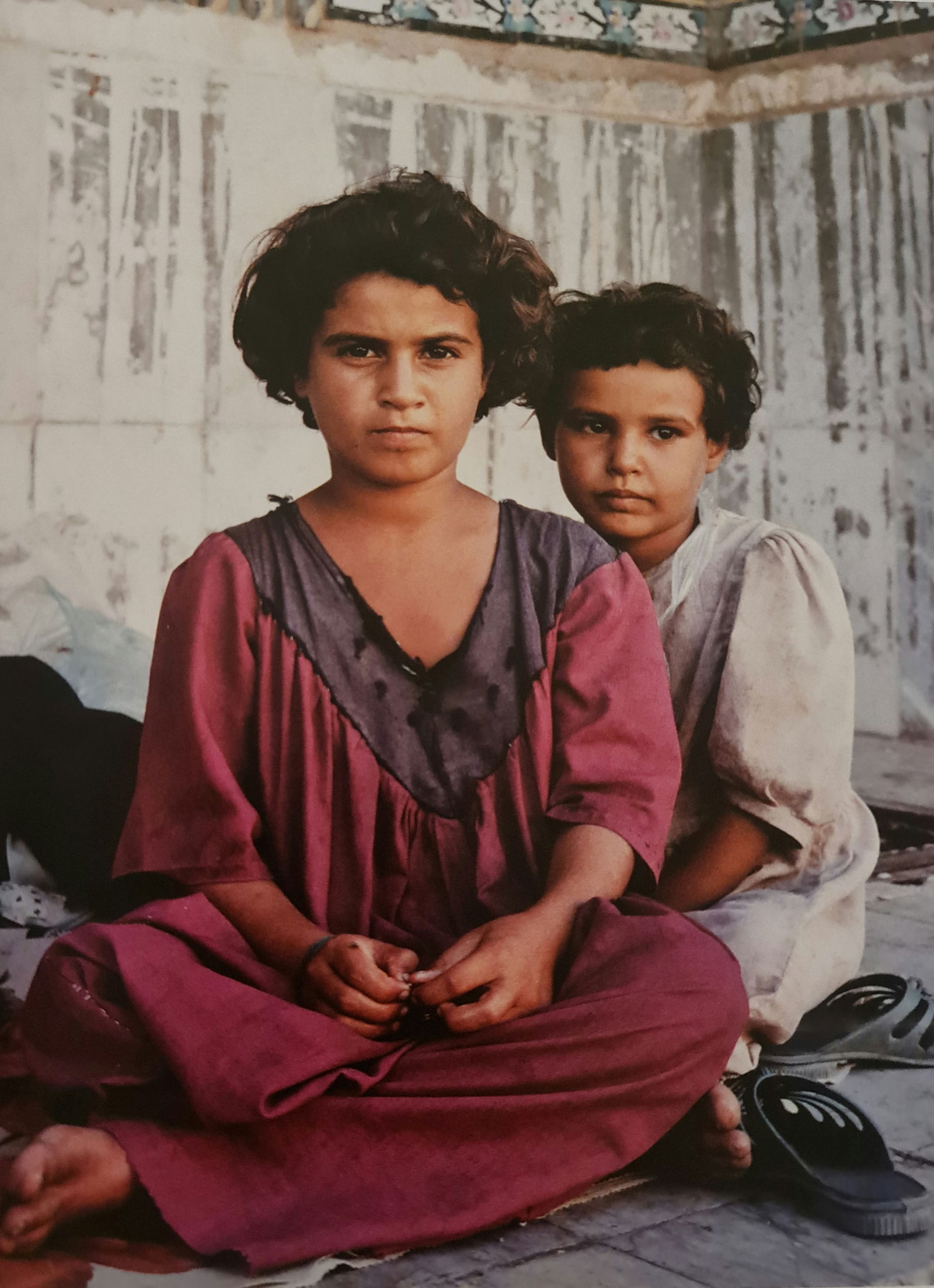 Michel Compte, Children in a mosque, 1992: Photographer: Michel Comte (born 19 February 1954) is a Swiss artist, filmmaker, fashion and portrait photographer. Subject/Title: Frida Kahlo Date Of Negative: 1992 Type Of Print: Sheet Fed Photograv
