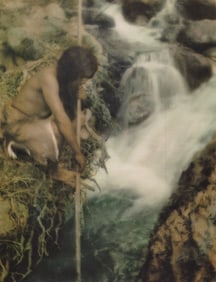 Edward S. Curtis, PLATE 41 Untitled (Variant of “Hupa Salmon Fisherman??), CA, 1923