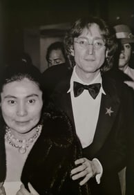 Allen Tannenbaum, John Lennon and Yoko Ono at an event, 1970's