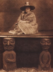 Edward S. Curtis, PLATE 46 A Nakoaktok Chief’s Daughter, CA, 1914