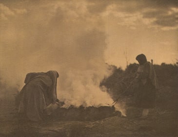 Edward S. Curtis, PLATE 26 Pottery Burners at Santa Clara0 Tewa, CA, 1905