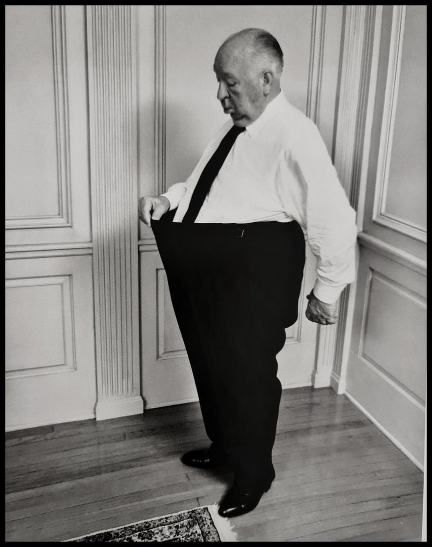 Phillipe Halsman, Alfred Hitchcock, 1974: Photographer: Philippe Halsman (Latvia born American, 1906 - 1979) - internationally renowned portrait and fashion photographer, one of the most important and influential photographers from the 1940's