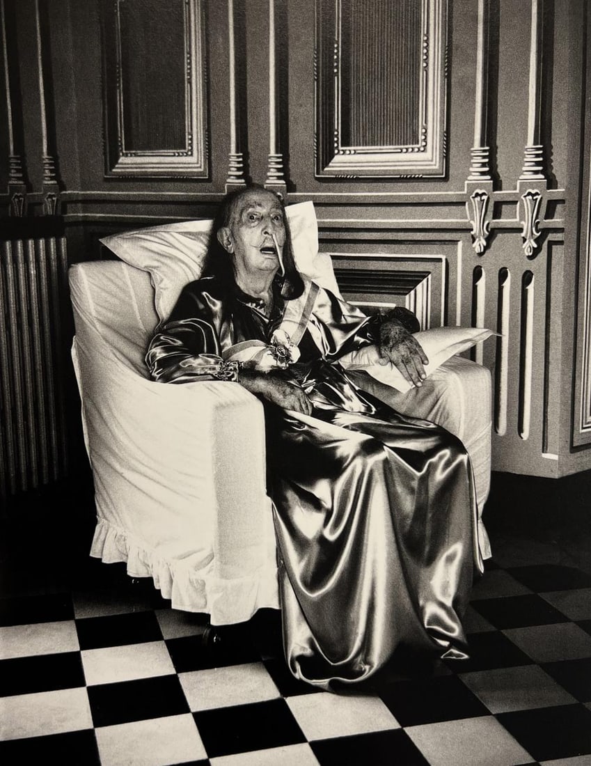 Helmut Newton, Salvador Dali A Few Days Before His Death: Photographer: Helmut Newton (Germany, 1920 - 2004) - best known for his erotically charged highly stylized images, Helmut Newton was one of the most influential fashion photographers of all time. Titl