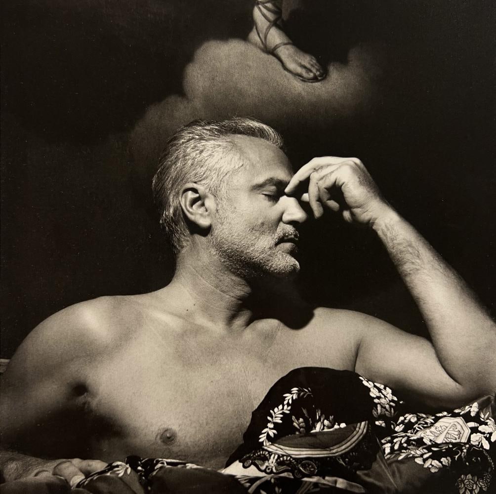 Helmut Newton, Gianni Versace, Lake Como, Italy, 1994: Photographer: Helmut Newton (Germany, 1920 - 2004) - best known for his erotically charged highly stylized images, Helmut Newton was one of the most influential fashion photographers of all time. Titl