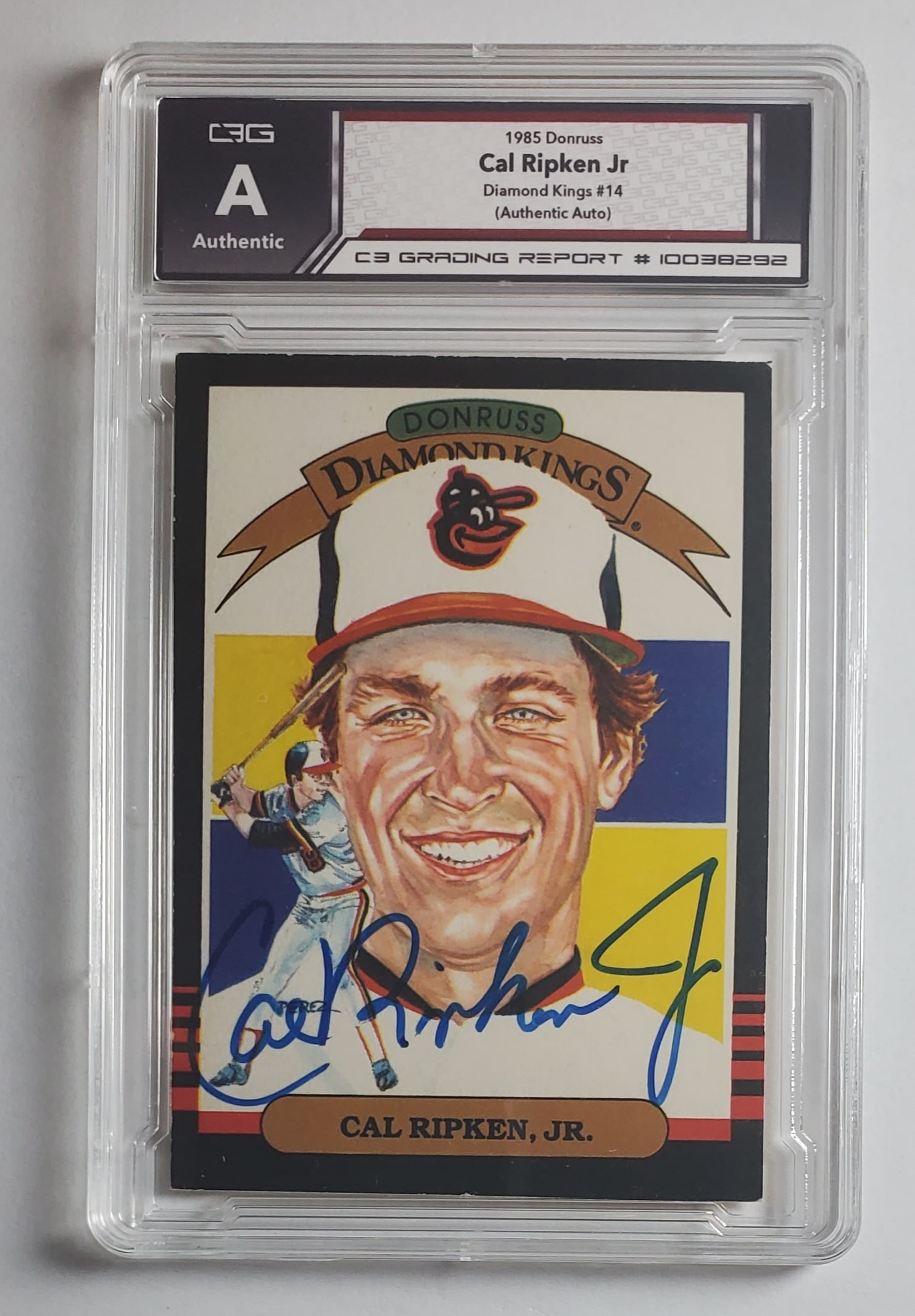 Cal Ripken Jr 1985 Hand Signed & Authenticated Baseball Card (1 of 2)