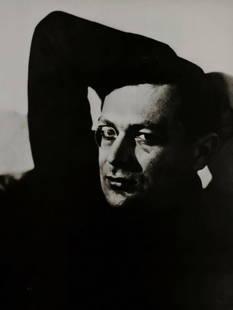 Man Ray, Dada Founder Tristan Tzara Poet, 1924 First Edition: Photographer: Man Ray (American born, 1890 - 1976) - Considered one of the most influential artists of the 20th century Man Ray lived most of his life in Paris, France. Best described as a modernist,