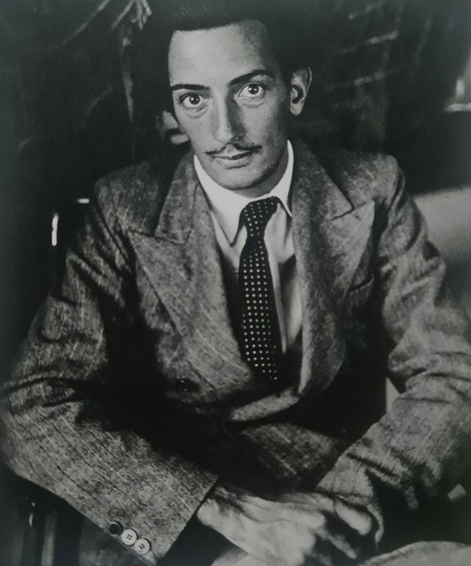 Brassai, Salvador Dali, 1933: Photographer: Brassai (pseudonym of Gyula Halász, 1899 – 1984) - historically important Hungarian photographer, sculptor and filmmaker who rose to fame in France. Title: Salvador Dali Type Of Print