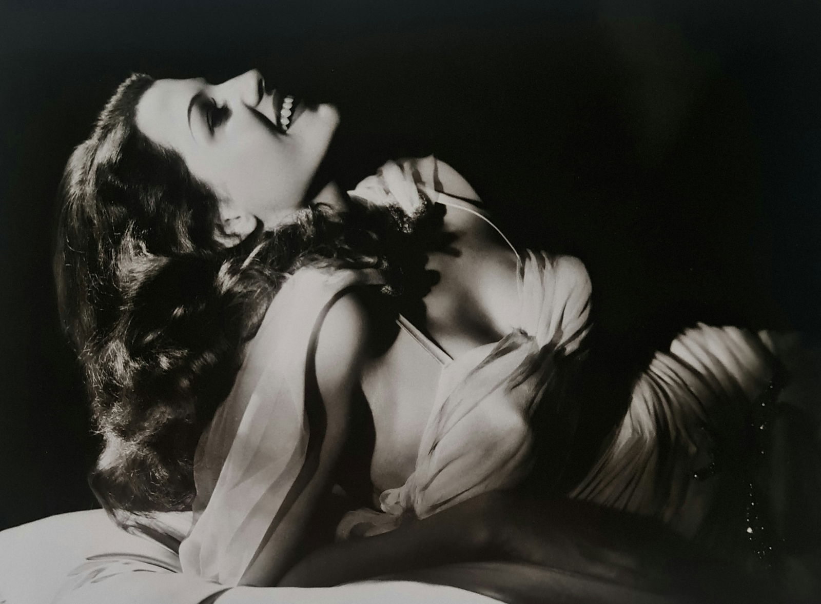 George Hurrell, Rita Hayworth, 1941: Photographer: George Edward Hurrell (June 1, 1904 – May 17, 1992) was a photographer who contributed to the image of glamour presented by Hollywood during the 1930s and 1940s.Title: Rita Hayworth, 1