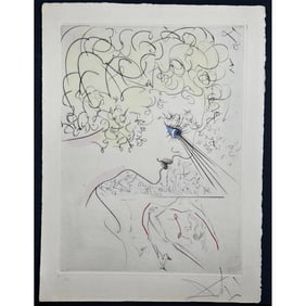 Salvador Dali, 'La Venus aux Fourrures The Head', Signed Limited Edition Etching