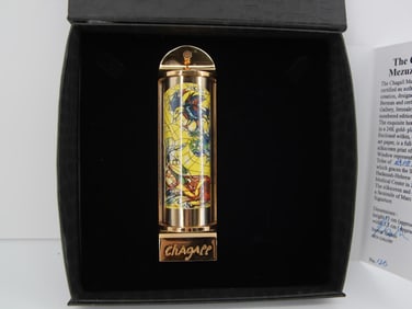Marc Chagall, 'Naphtali', 24K Gold Plated Limited Edition Mezuzah w/ Silkscreen