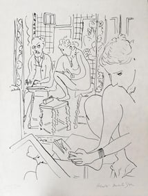 Henri Matisse 'The Painter And His Model -1960' Lithograph On Japon Paper