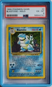 Blastoise Base Set 1 Holo 1999, Pokemon Card - Gem  PSA 6