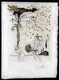 Salvador Dali, 'Les Amours Jaunes Rebel Poet', Hand Signed Etching