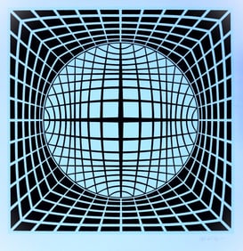 Victor Vasarely 'Ter Ur' Serigraph, Signed & Numbered, Publisher Coa
