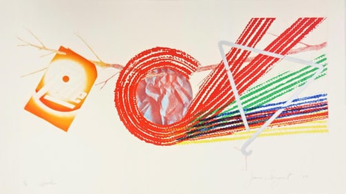 James Rosenquist, 'Spokes' 1977 - Signed Etching/Aquatint 23X40'
