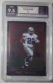 Emmitt Smith Topps Bowman Chrome 2001 Gem Mint 9.5